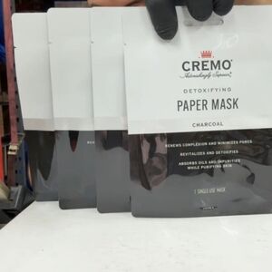 Cremo Charcoal Detoxifying Paper Mask Set Of 4